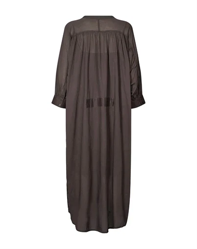 Rabens Saloner - Tuva Voile Frill Shirt Kjole - Liquorice